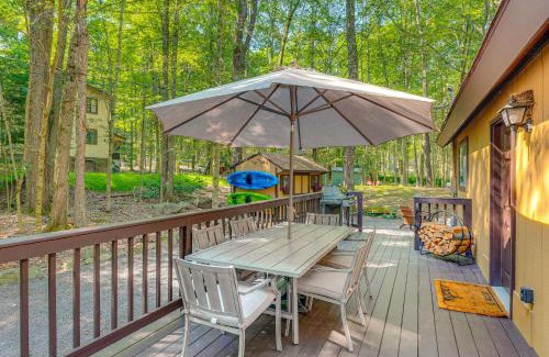 Pocono Lake House | Game Room and Hot Tub Pine Bear Pocono Lake Cabin