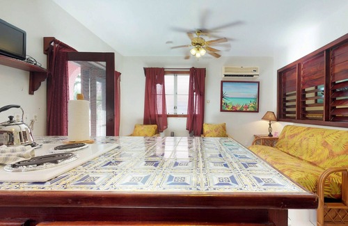 San Pedro Condo | Garden-view condo steps to the beach with pool, dock & AC - snowbird-friendly
