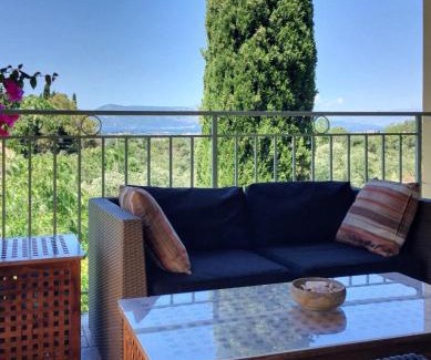 Achilleio Villa | Gastouri Villa Pascalia with heated pool in October and views