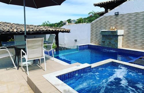 Alto de Buzios House | Geribá - piscina de vidro com hidromassagem - 12 pessoas