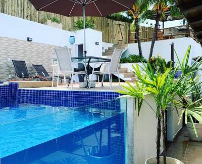 Alto de Buzios House | Geribá - piscina de vidro com hidromassagem - 12 pessoas