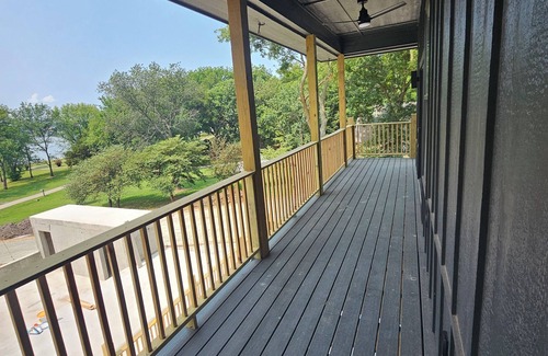 Grove House | Giant10-bedroom lakefront home with large pool, hot tub, and dock
