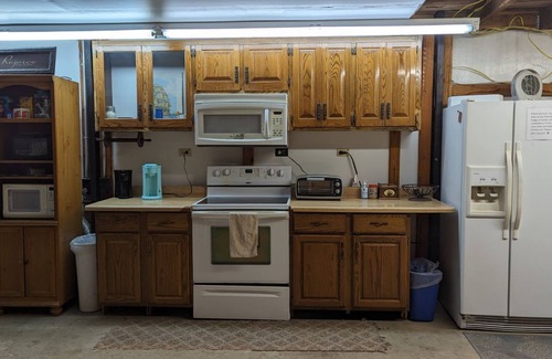 Oden RV Rental | Glamping deck. keep your tent out of the rain and have access to electricity.