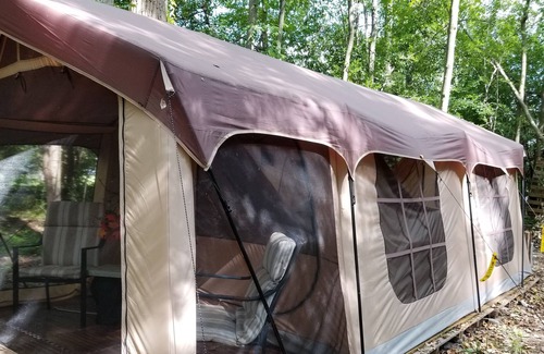 Waterloo RV Rental | Glamping Tent in the Woods