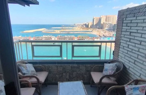 Ar-Raml 1 Apartment | Gleem Luxury apartments direct Sea view Alexandria جليم بحر مباشر فيو روعة n