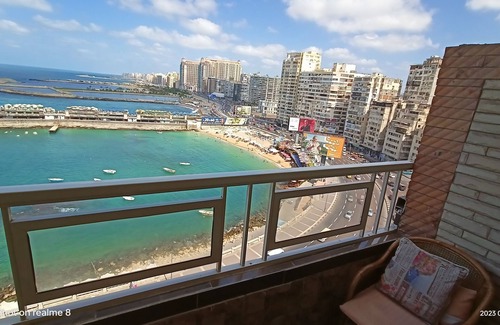 Ar-Raml 1 Apartment | Gleem Luxury apartments direct Sea view Alexandria جليم بحر مباشر فيو روعة n