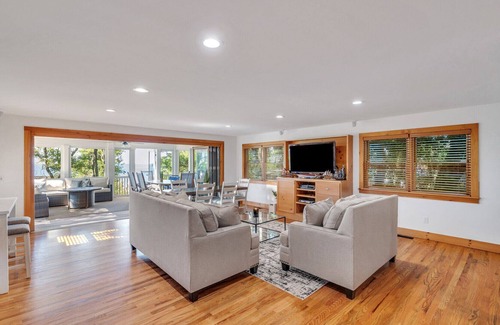 Northville House | Gorgeous beachfront home with direct beach access, private terrace,...