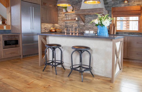 Andover House | Gorgeous Log Home With Mountain Views with Hot Tub