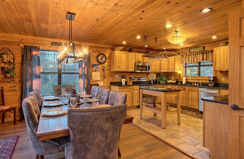 Sautee Nacoochee Cabin | Gorgeous Mountain Home with Hot Tub, Billiards, Three Main Suites, and Views