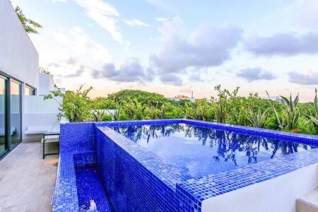 Ejidal Apartment | Gorgeous Private Pool with Terrace Steps to Beach and 5th Ave!