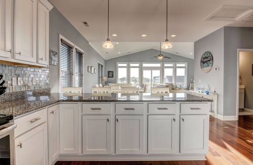Topsail Beach House | Gorgeous Views! Waterfront, Elevator, Pool, Kayaks, Day Docks, & Fishing