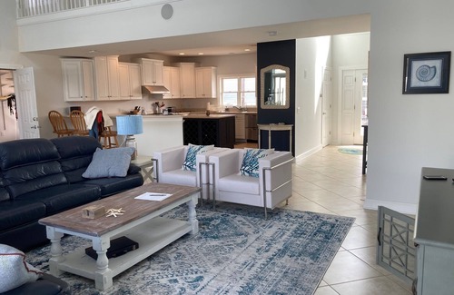 Mantoloking House | Gorgeous waterfront Home on lagoon steps away from private beach. Sleeps 12