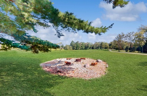 Benton Harbor Cabin | Grand cabin with lake view, pond, wood fireplace & AC, & fast WiFi
