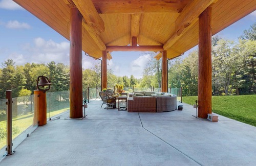 Benton Harbor Cabin | Grand cabin with lake view, pond, wood fireplace & AC, & fast WiFi