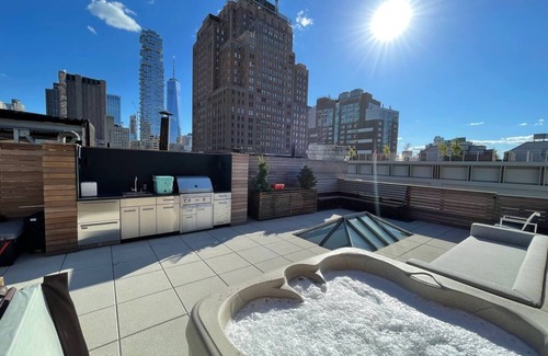 SoHo Apartment | Greene Penthouse | NEW 2BR Soho Loft with HUGE Private Rooftop and Hot Tub
