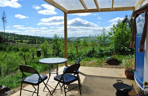 Corwen Cabin | Greener Glamping Mountain Yurt North Wales - Sleeps 4 - Pet and Child Friendly