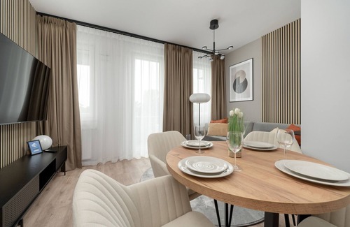 Krzyki Apartment | Grey and Beige Apartment by Renters