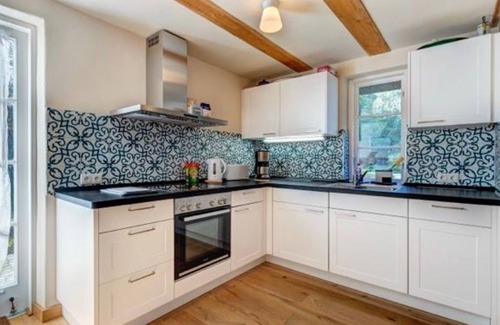 Lassan Apartment | Grüne Kate- small apartment for up to 6 people; sep. SZ, kitchen, garden - cottage at the swan pond