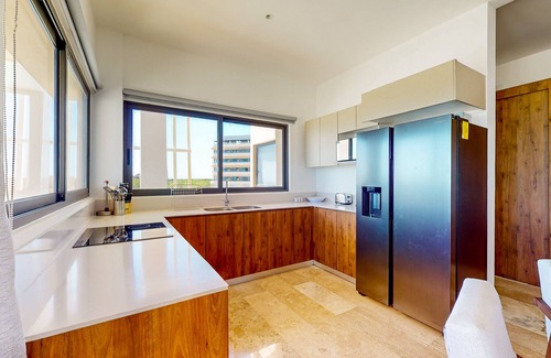 Telchac Puerto Apartment | Gulf-view getaway with a furnished terrace, pool, & easy beach access