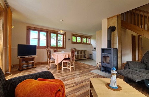 Rerik Cabin | H12 Wooden vacation home, fireplace, near Ostseebad Rerik - 4-room wooden vacation home with