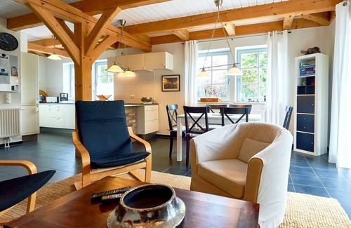 Seedorf Apartment | Half-timbered houses Seedorf | House part 1 with fireplace+terrace - FS02