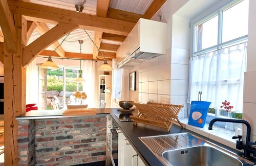 Seedorf Apartment | Half-timbered houses Seedorf | House part 2 with fireplace+terrace - FS03