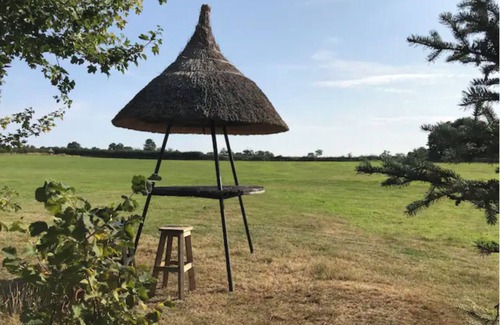 Ash Cabin | Handcrafted Grain Store Yurt in Somerset woodland; off-grid relaxation, campfire