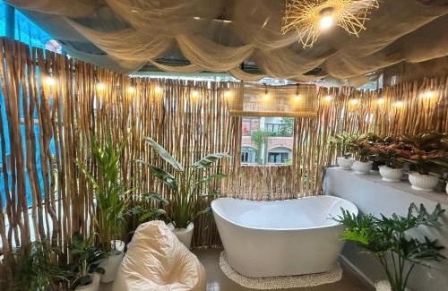 District 11 Apartment | HATUS homestay-Bồn tắm, bếp, ban công, máy chiếu