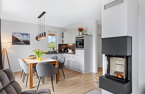 Am Salzhaff Cottage | Haus Heimathafen with fireplace, sauna and sea view, OFC 35 - Haus Heimathafen with