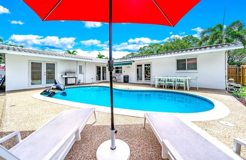 Imperial Point House | Heated Pool Oasis! Game Room + 1 Mile To Beach!