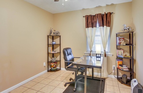 Peach Orchard House | Hephzibah Vacation Rental: Patio w/ Charcoal Grill