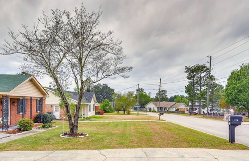 Peach Orchard House | Hephzibah Vacation Rental: Patio w/ Charcoal Grill
