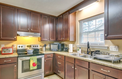 Peach Orchard House | Hephzibah Vacation Rental: Patio w/ Charcoal Grill