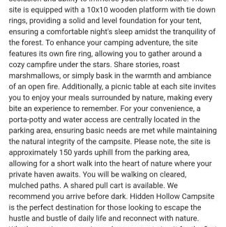 Logan Other | Hidden Hollow Campsite at Hocking Vacations - Tent Not Included