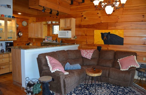 Clayton Cabin | Highlands View Log Cabin with Fenced Yard