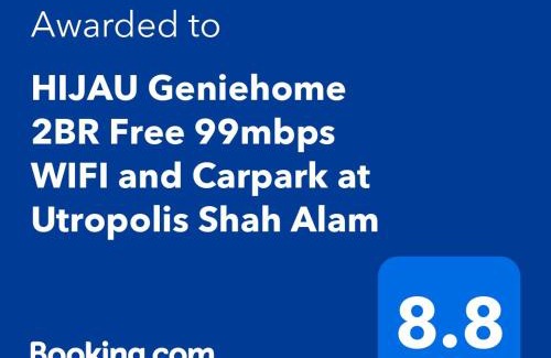Shah Alam Apartment | HIJAU Geniehome 2BR1studio Free 99mbps WIFI and Carpark at Utropolis Shah Alam