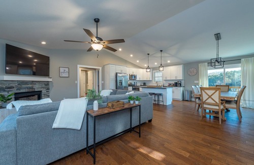 Weaverville House | Hilltop Haven - Game room - Fireplace - 15 To Downtown Asheville