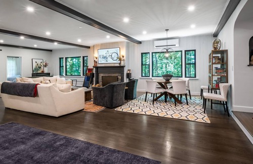 Hurley House | Hilltop Hideaway w/pool & EV Charger in a private wooded setting