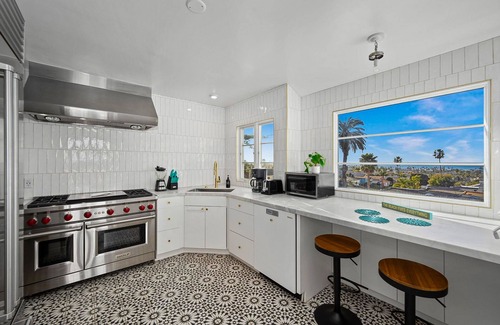 Point Loma Heights House | Hilltop hideaway with water view, alfresco courtyard, 1 mile to beach & OB Pier