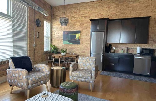 Benton Harbor Apartment | Historic Arts District Gastro Loft
