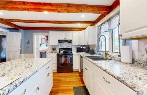 Sagamore Beach House | Historic, dog-friendly homestead with a washer/dryer, furnished patio, & yard