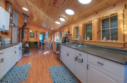 Eastsound Cabin | Historic lodge, new wing, ocean-front, private beach, kayaks, hot tub, and more!