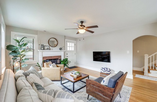 Morganton House | Historic Morganton Home w/ Patio & Fire Pit!