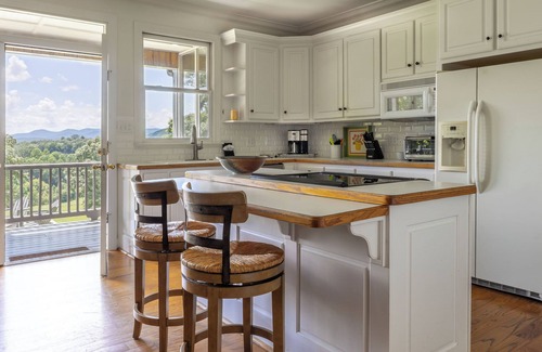 Clarkesville House | Historic Valley Views | 5BR Retreat w/Hot Tub, Porch, Firepit & Game Room