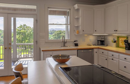 Clarkesville House | Historic Valley Views | 5BR Retreat w/Hot Tub, Porch, Firepit & Game Room