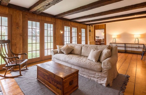 Barnard House | Historic waterfront farmhouse w/ private swimming pond, fireplace, & fast WiFi