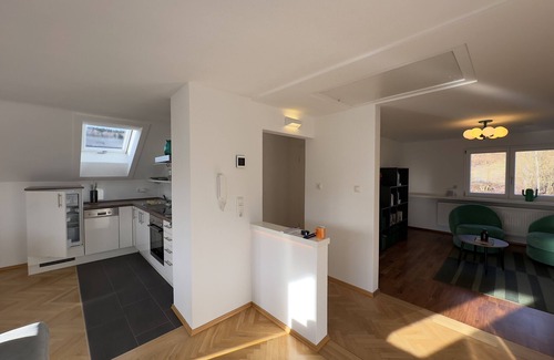 Frauenau Apartment | Holiday Apartment "Auerer Retreat" with Mountain View, Private Balconies and Wi-Fi