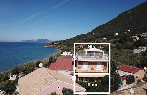 Skala Apartment | Holiday apartment directly at the sea, fantastic sea view | Paramonas, Corfu