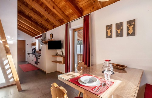 Racines Apartment | Holiday Apartment "Larch Soge Apt Karin" with Mountain View, 2 Private Terraces & 2 Balconies