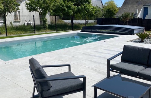 Saint-Gildas-de-Rhuys House | Holiday Home 'Maison Ty Rhuys' with Private Pool, Private Terrace and Wi-Fi